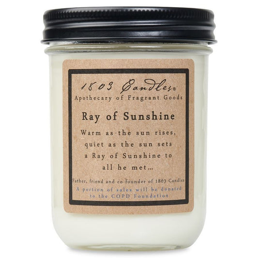 RAY OF SUNSHINE - 14 OZ JAR CANDLE by 1803 candles