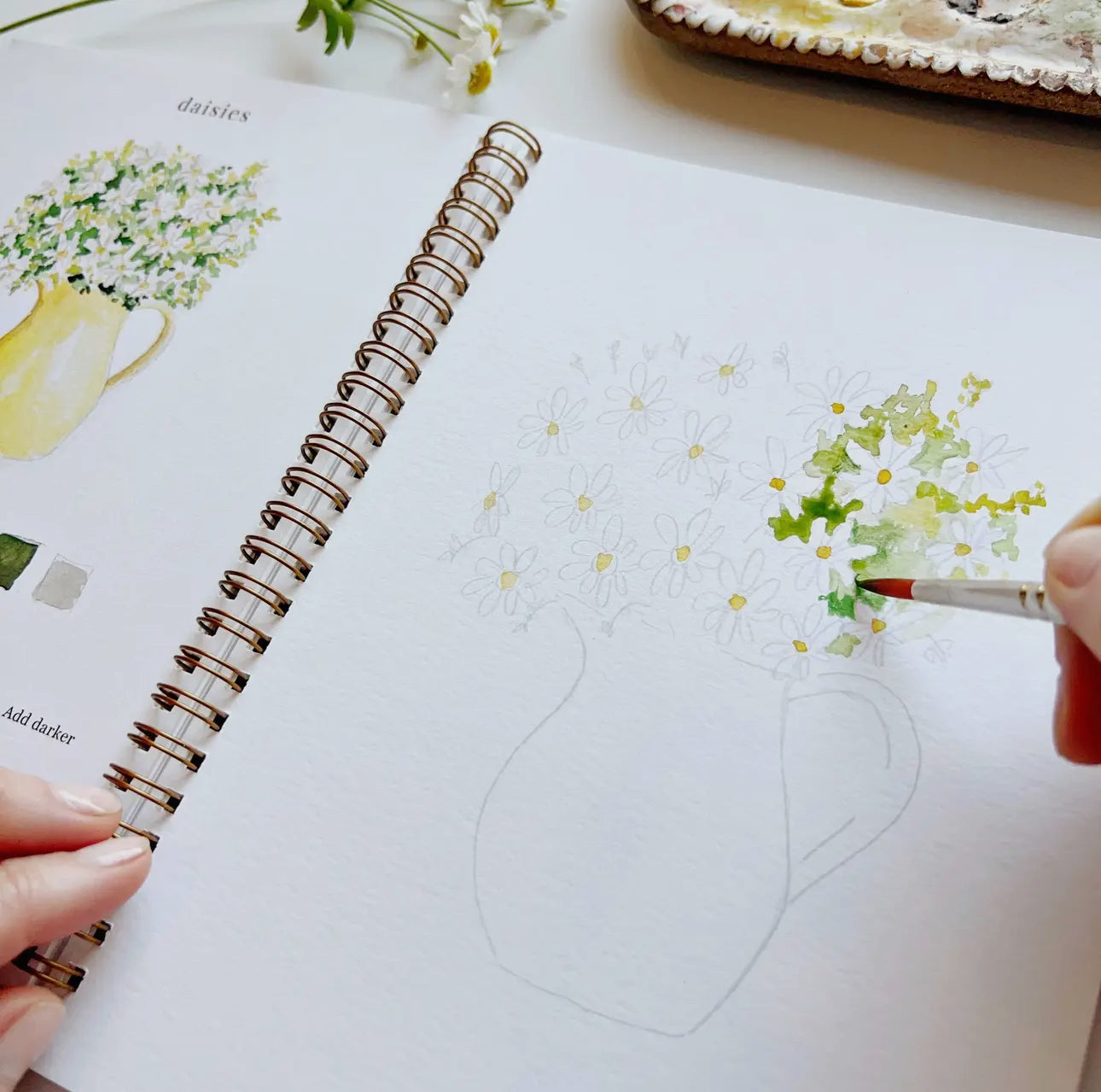 Flowers Watercolor Workbook by Emily Lex Studio