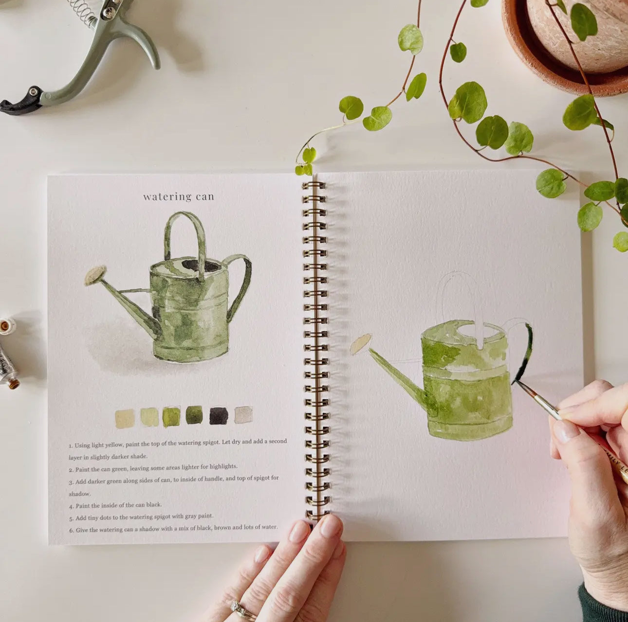 Garden Watercolor Workbook by Emily Lex Studio