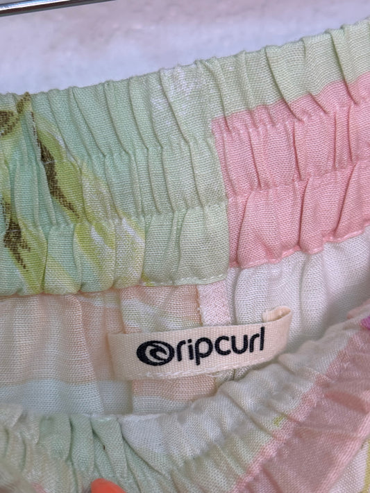 Pre-Loved Rip Curl Flowy Drawstring Shorts with Pockets – Size M/L