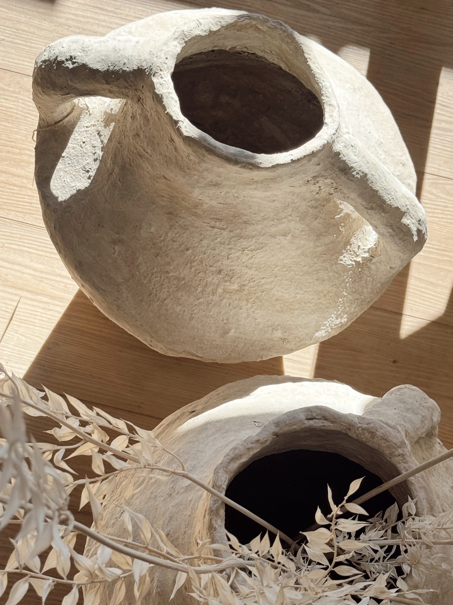 Handcrafted Paper Mâché Vase
15” Round | 14.5” Tall