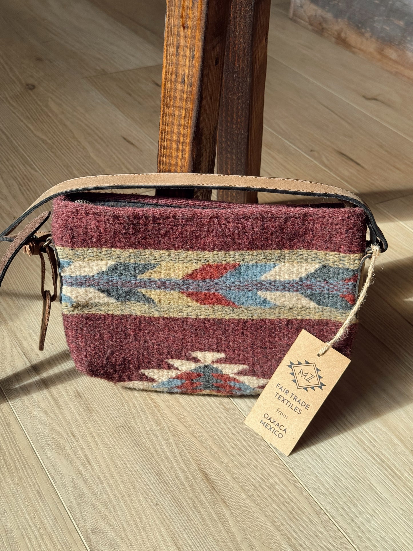MZ Crimson & Feather Zapotec Crossbody Bag