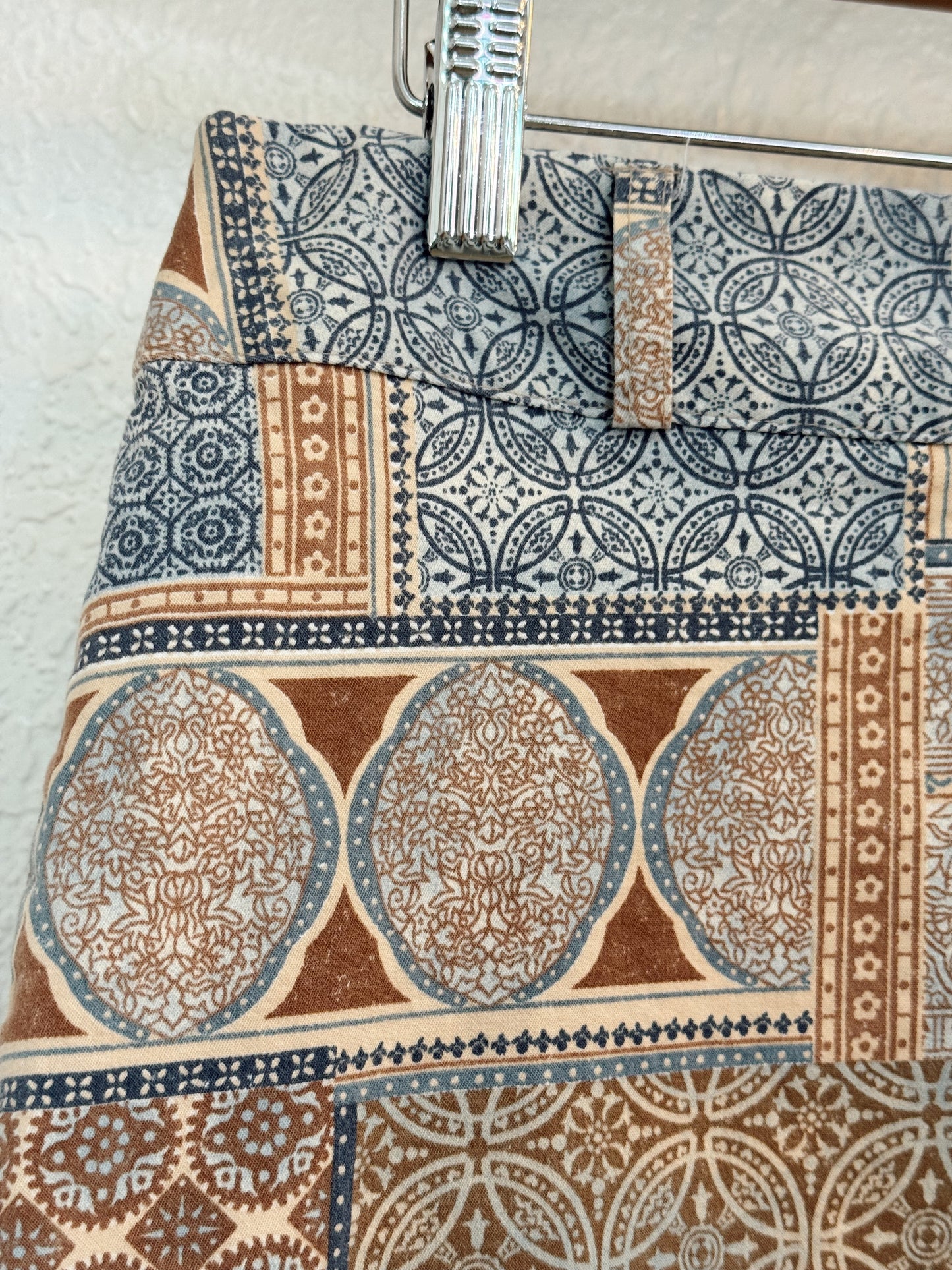 Boho Patchwork Mini Skirt - From the Hip - Size 10