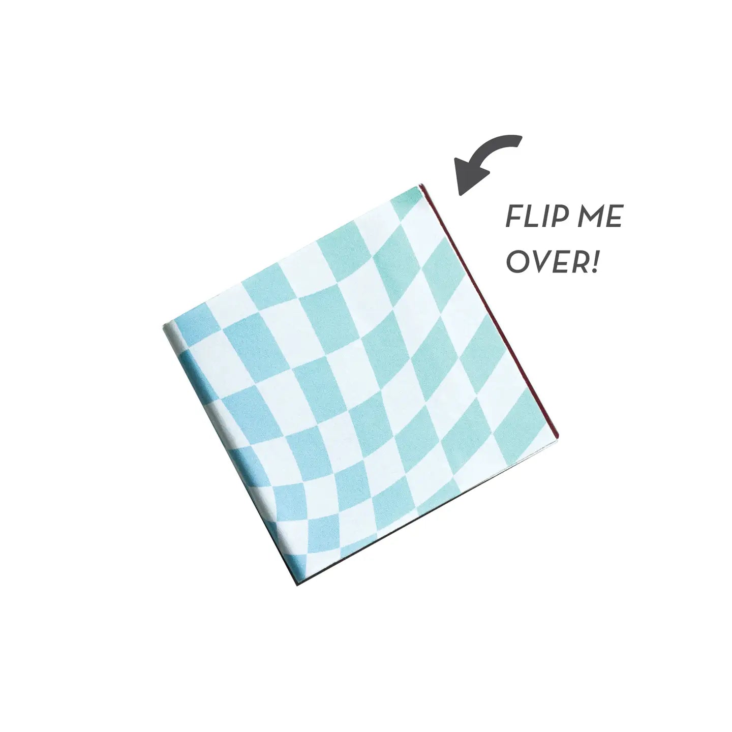 Wavy Checker Square Matchbox – Light Blue Tipped Matches | GP Candle Co.