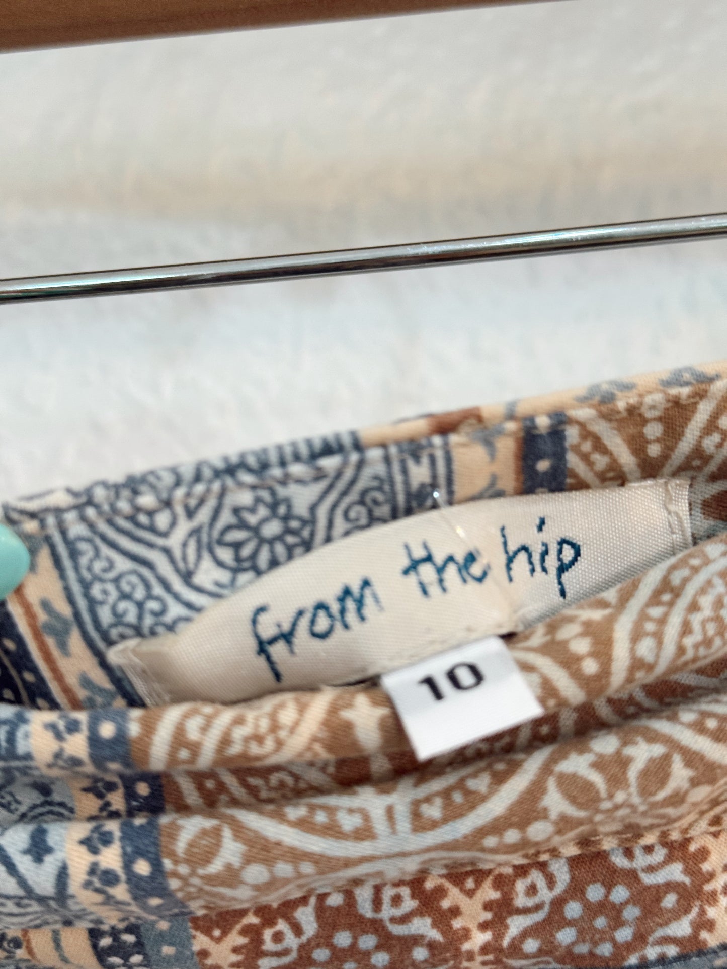 Boho Patchwork Mini Skirt - From the Hip - Size 10