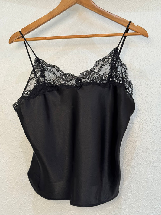 Wondermaid Black Lace Satin Camisole – Size 36 (Pre-Loved)