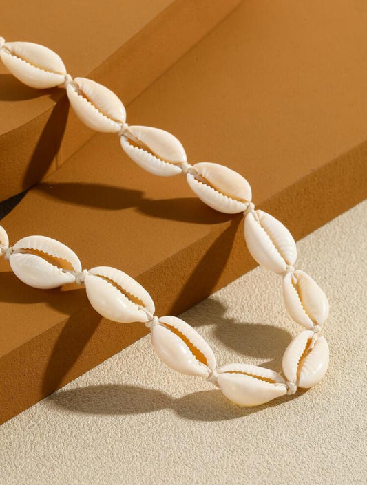 White Cowrie Shell Necklace