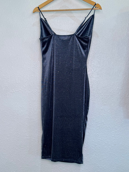 Pre-Loved Iris Dark Blue Glitter Dress – Size Medium
