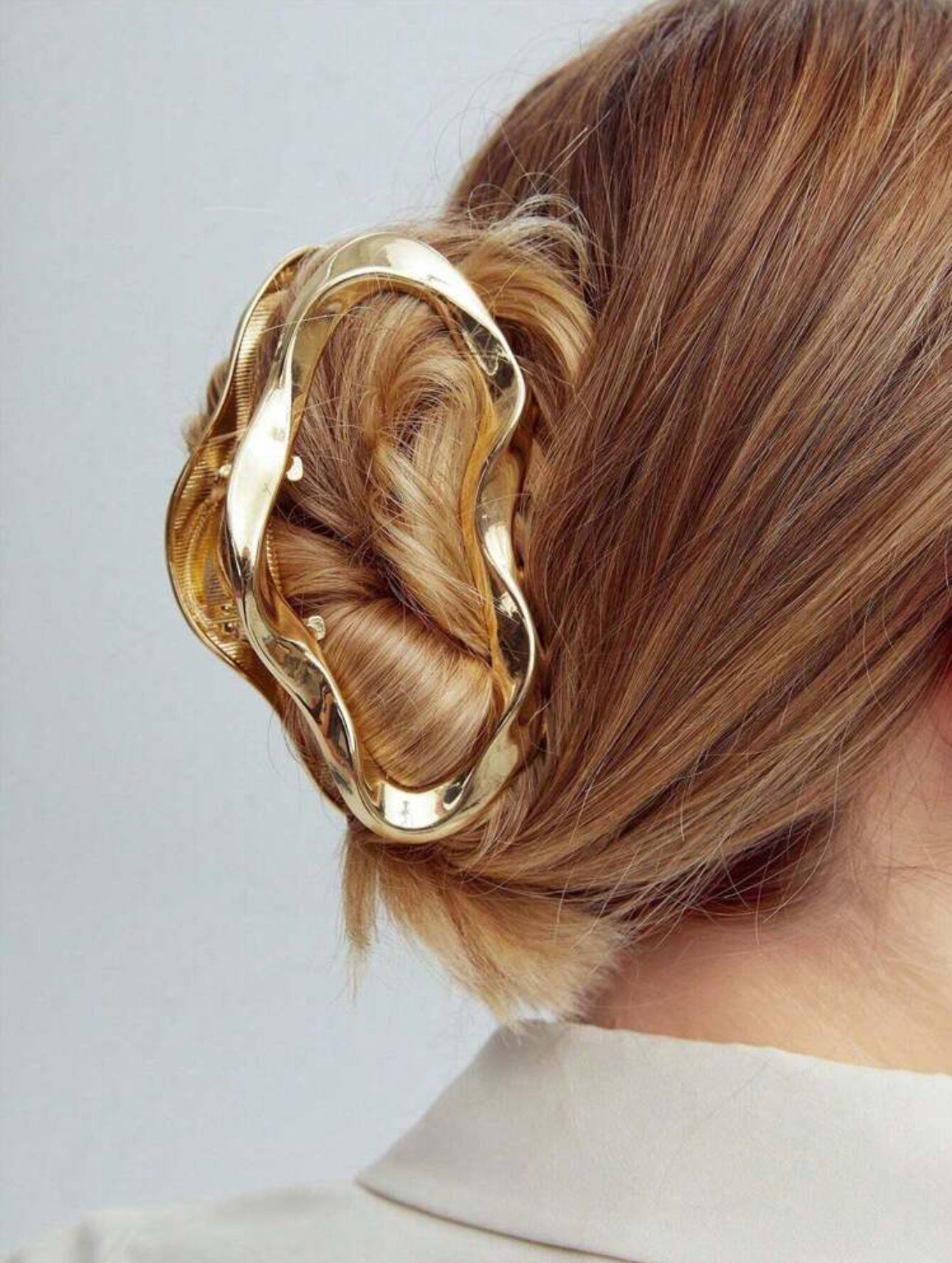 Gold Asymmetrical Claw Hair Clip