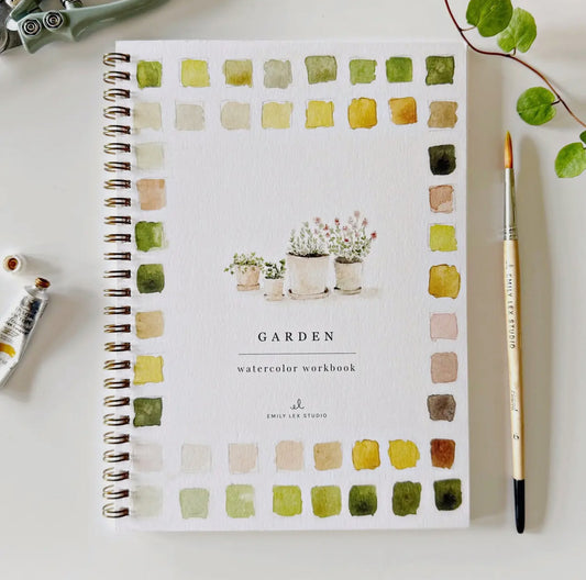 Garden Watercolor Workbook by Emily Lex Studio