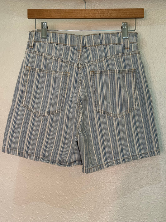 Zara Blue & White Striped Shorts – Size 2