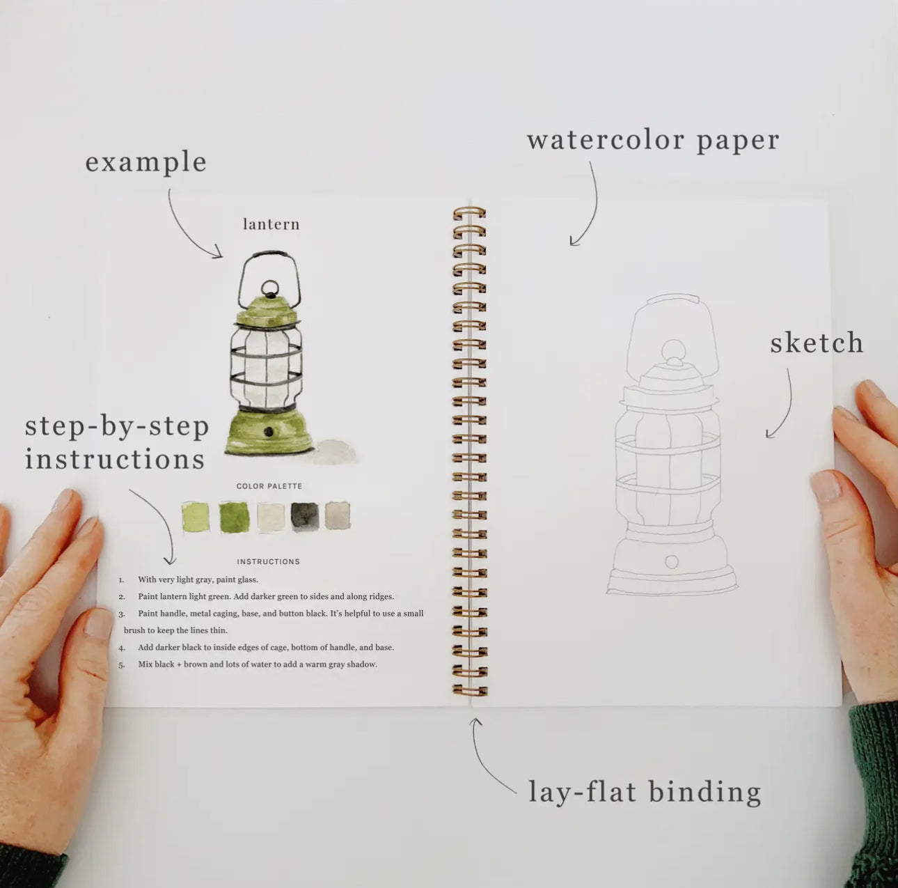 Camping Watercolor Workbook by Emily Lex Studio