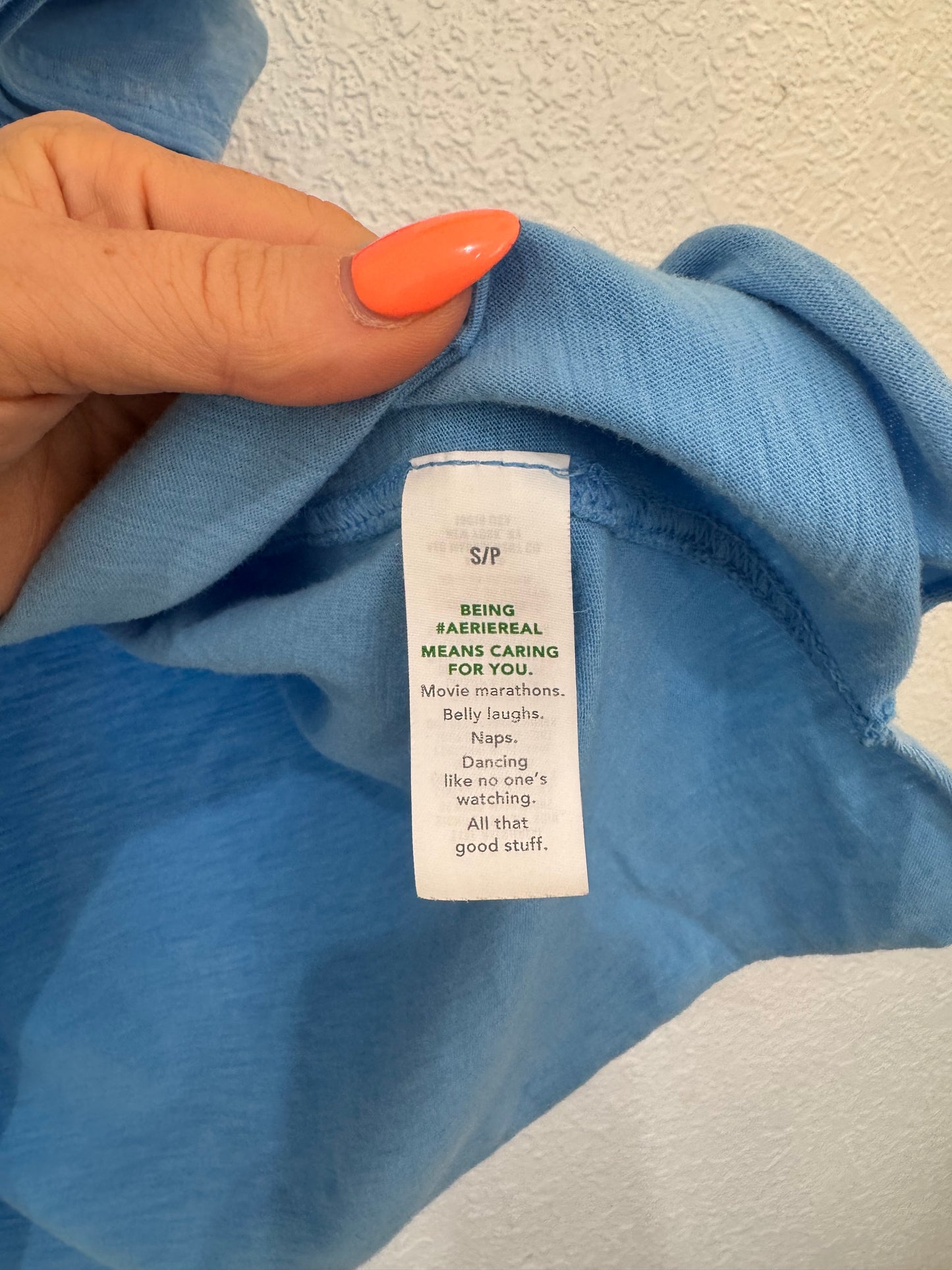 Aerie Oversized Blue Tee – Size Small (Pre-loved)