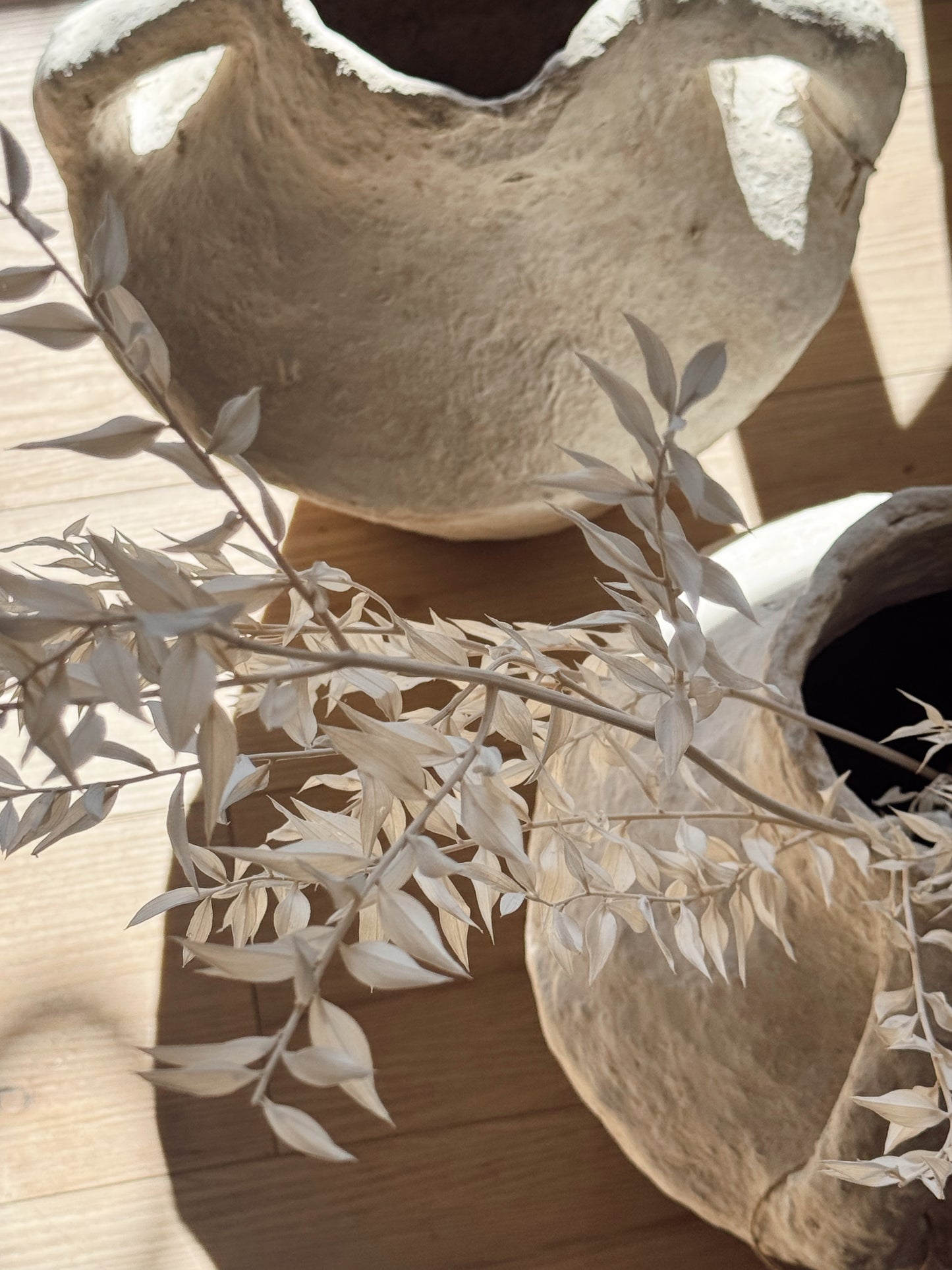 Handcrafted Paper Mâché Vase
15” Round | 14.5” Tall