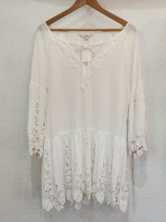 Boston Proper Ivory Lace Boho Tunic – Size M