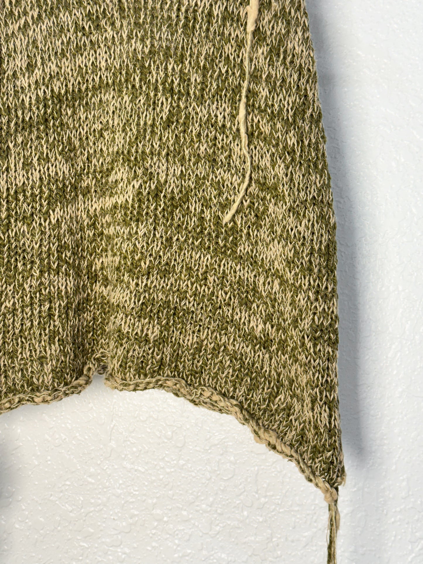 Katherine Maxwell Knit Tank – Handcrafted Olive & Natural Fiber Top