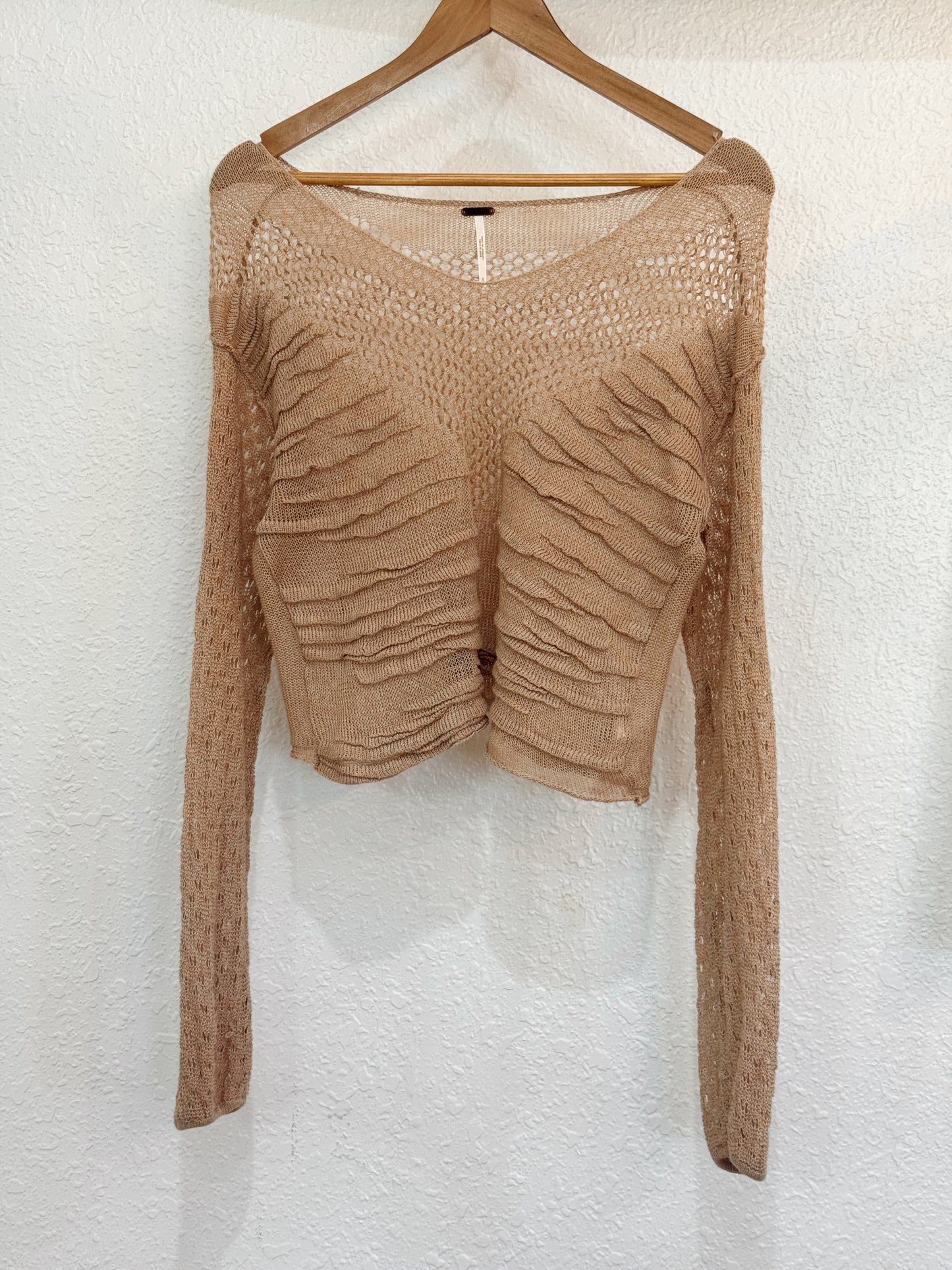Free People Textured Knit Pullover – Size Small