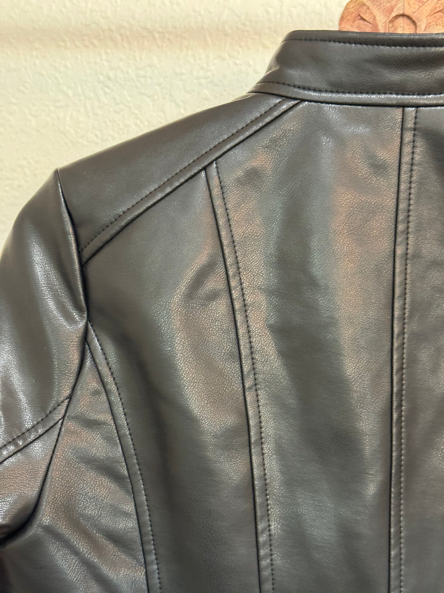 Michael Kors Vegan Leather Moto Jacket — Size M
