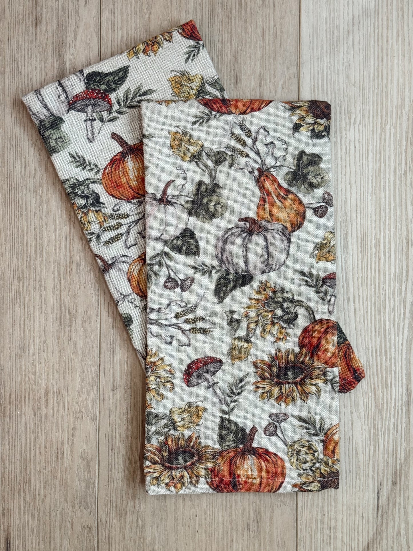 Autumn Harvest Cotton-Linen Tea Towel