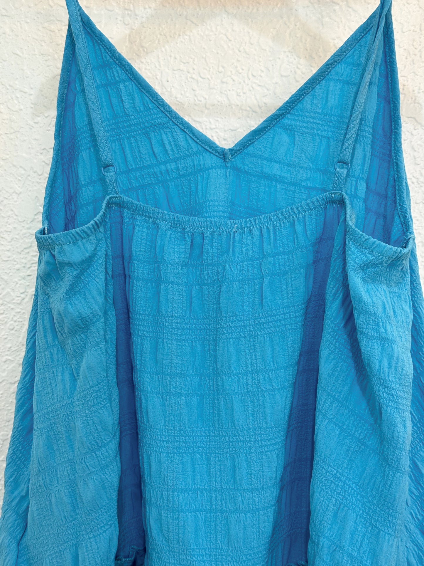 Ocean Breeze Textured Mini Dress – One Size