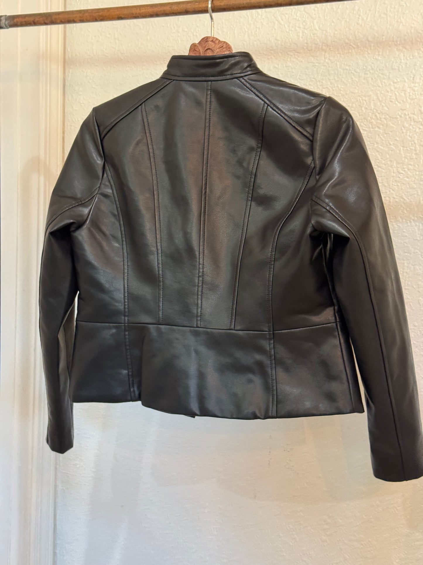 Michael Kors Vegan Leather Moto Jacket — Size M