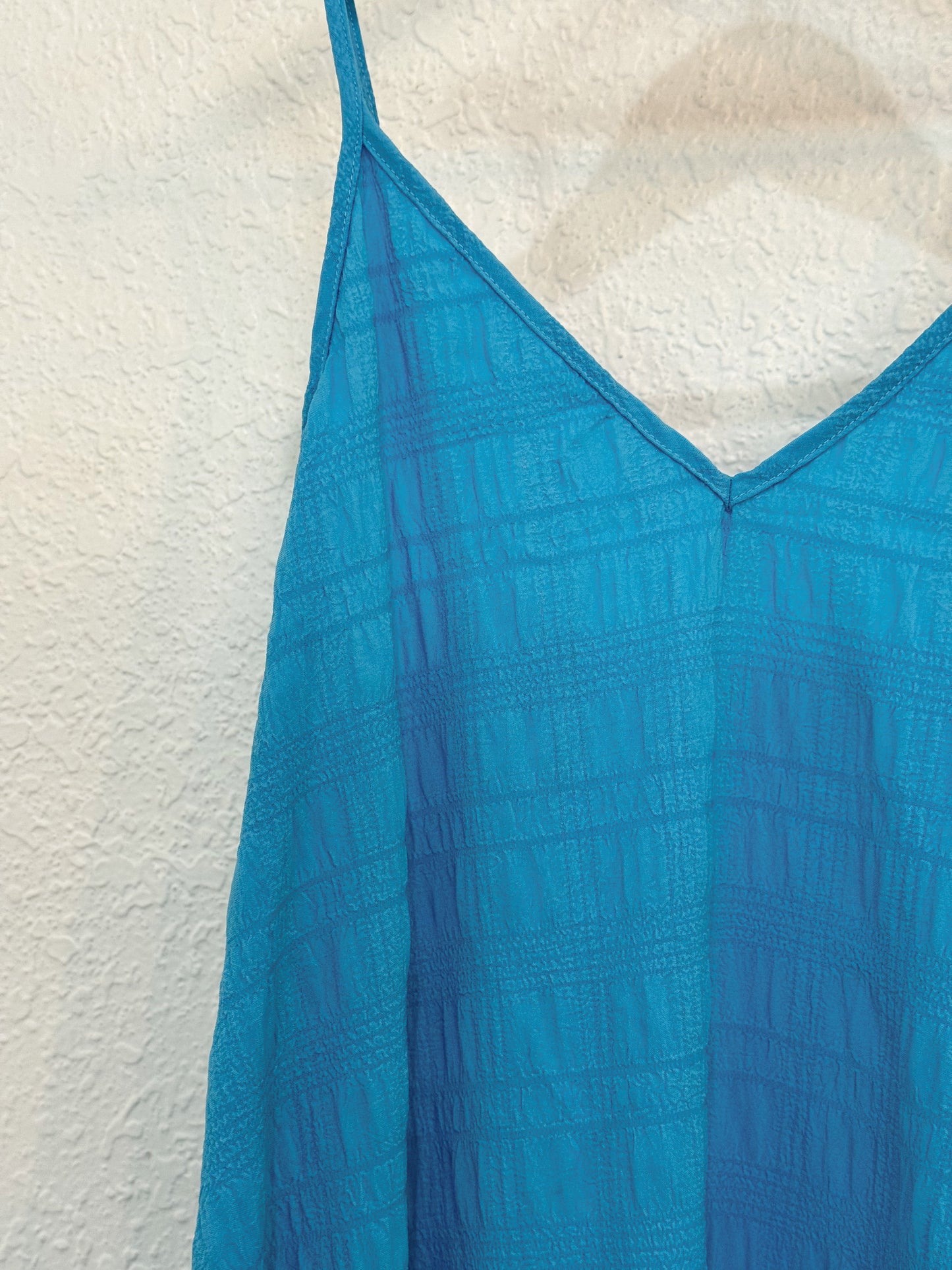 Ocean Breeze Textured Mini Dress – One Size