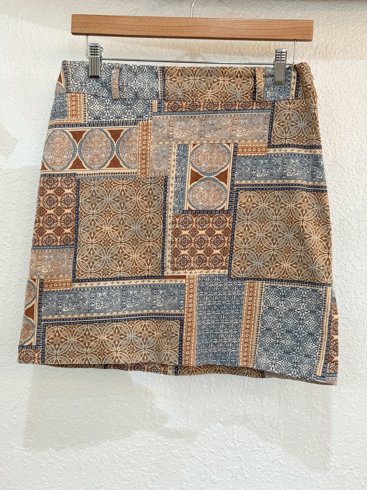 Boho Patchwork Mini Skirt - From the Hip - Size 10