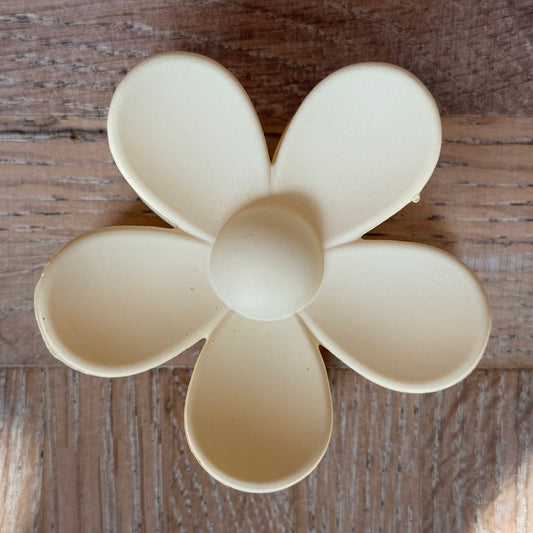 Ivory Bloom Flower Claw Clip