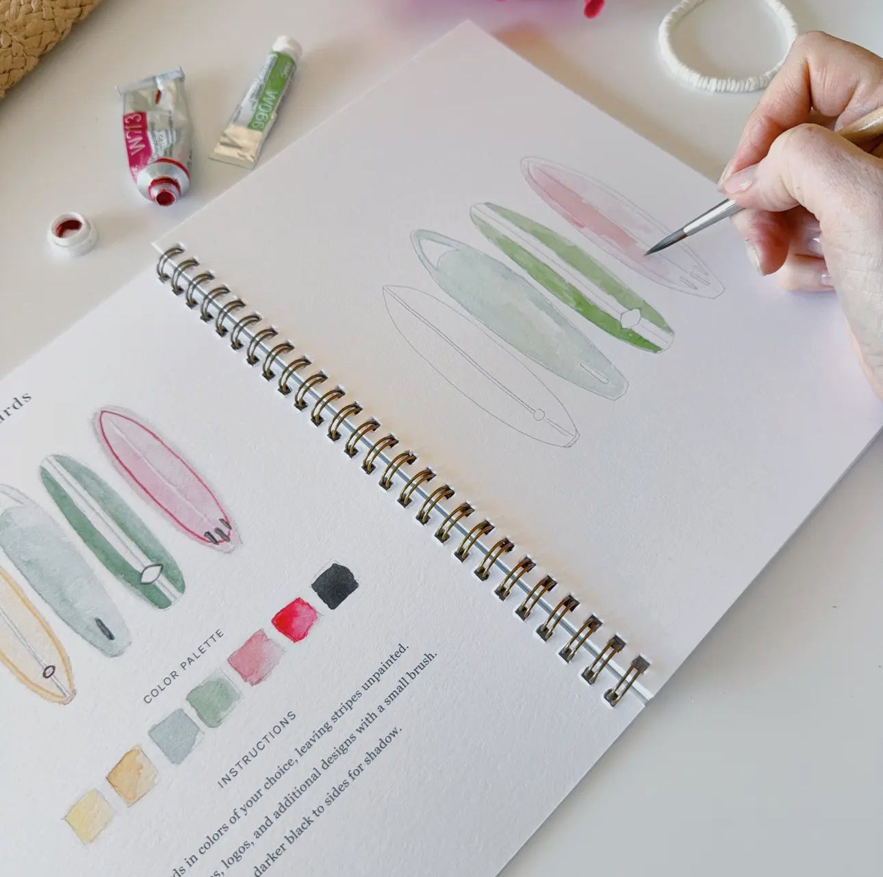 Tropical Watercolor Workbook by Emily Lex Studio