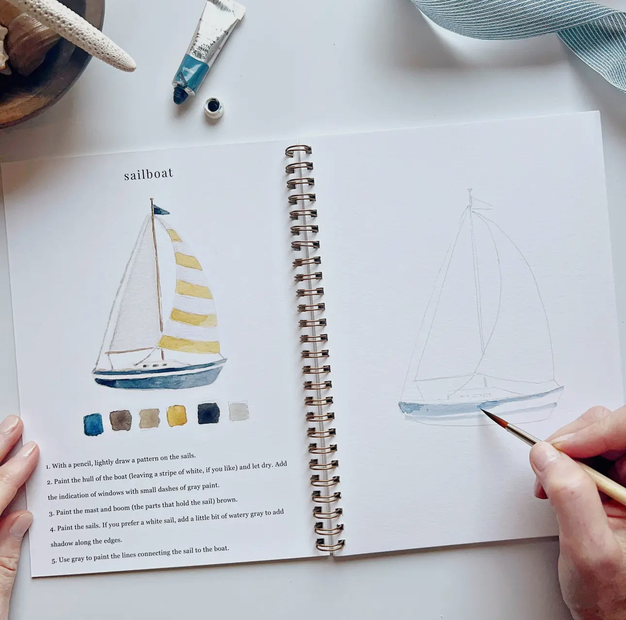Seaside Watercolor Workbook by Emily Lex Studio