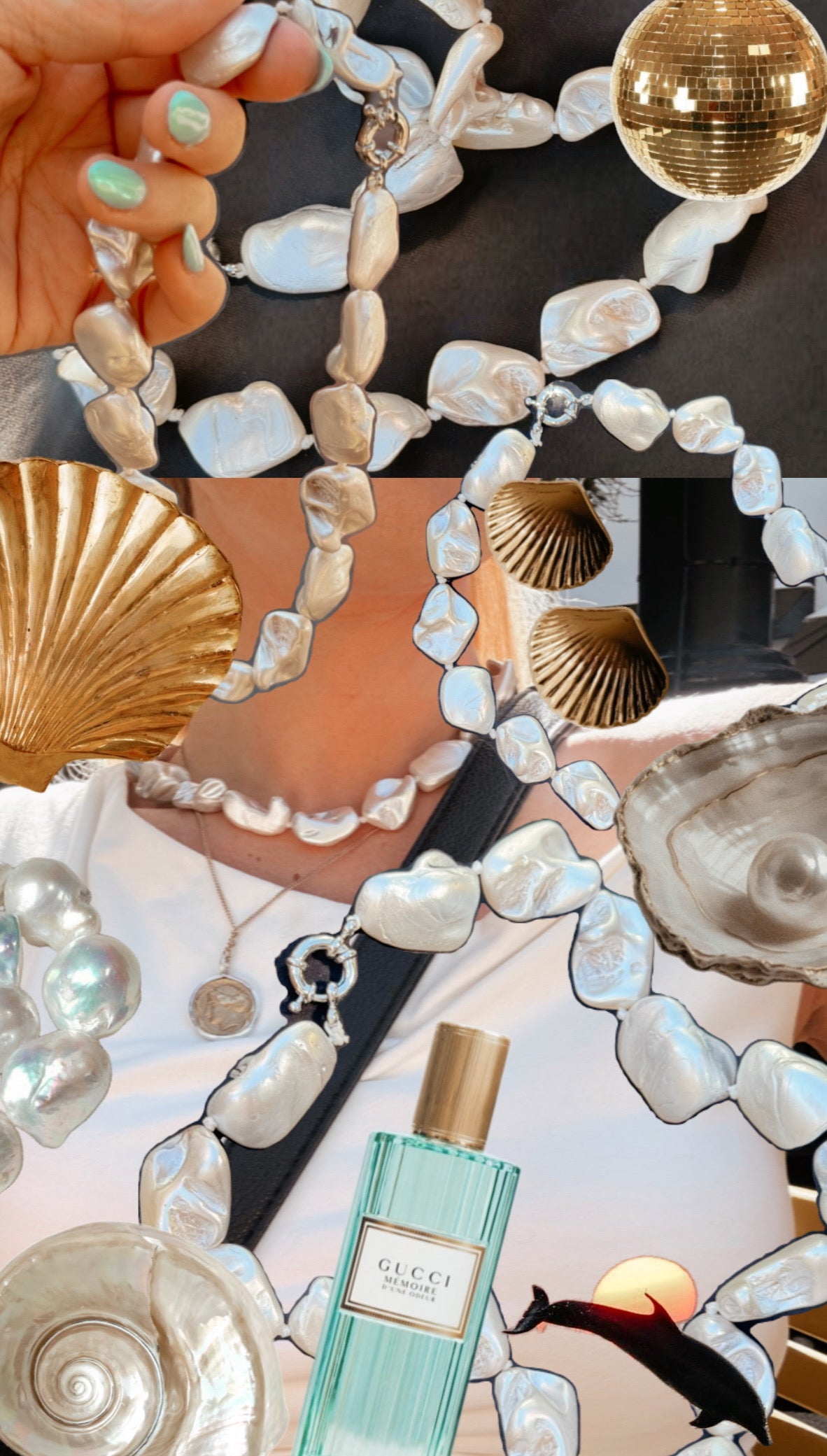 Sculpted Shell Statement Necklace