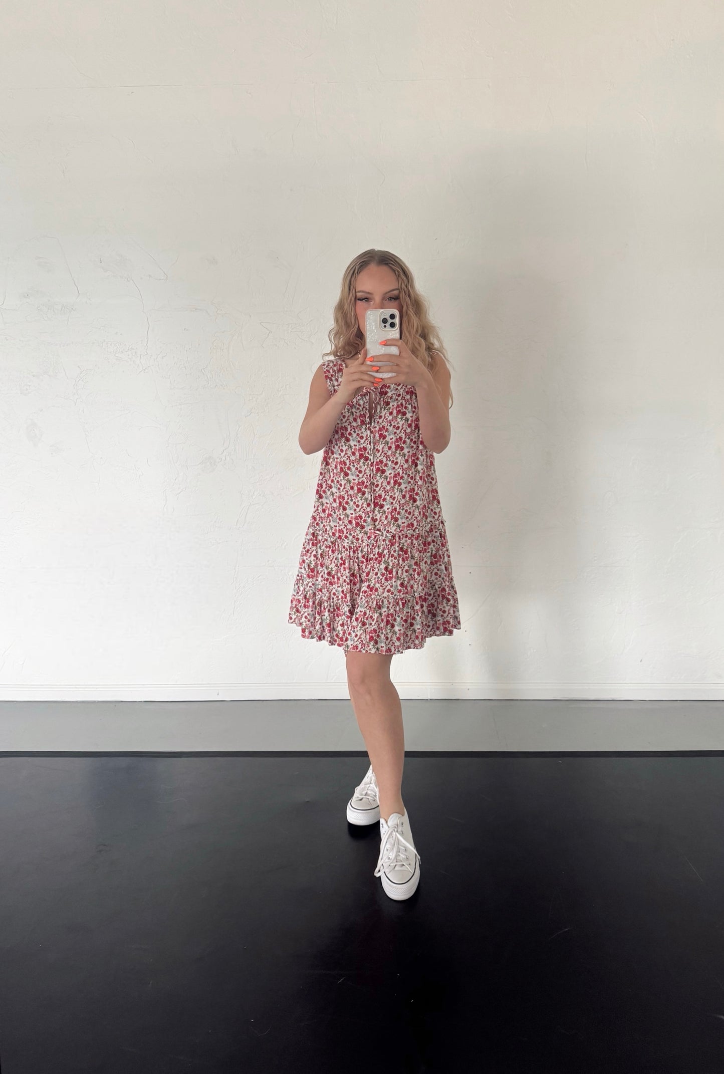 Blush Bloom Bow Dress | Easel (Size L) Pre-loved