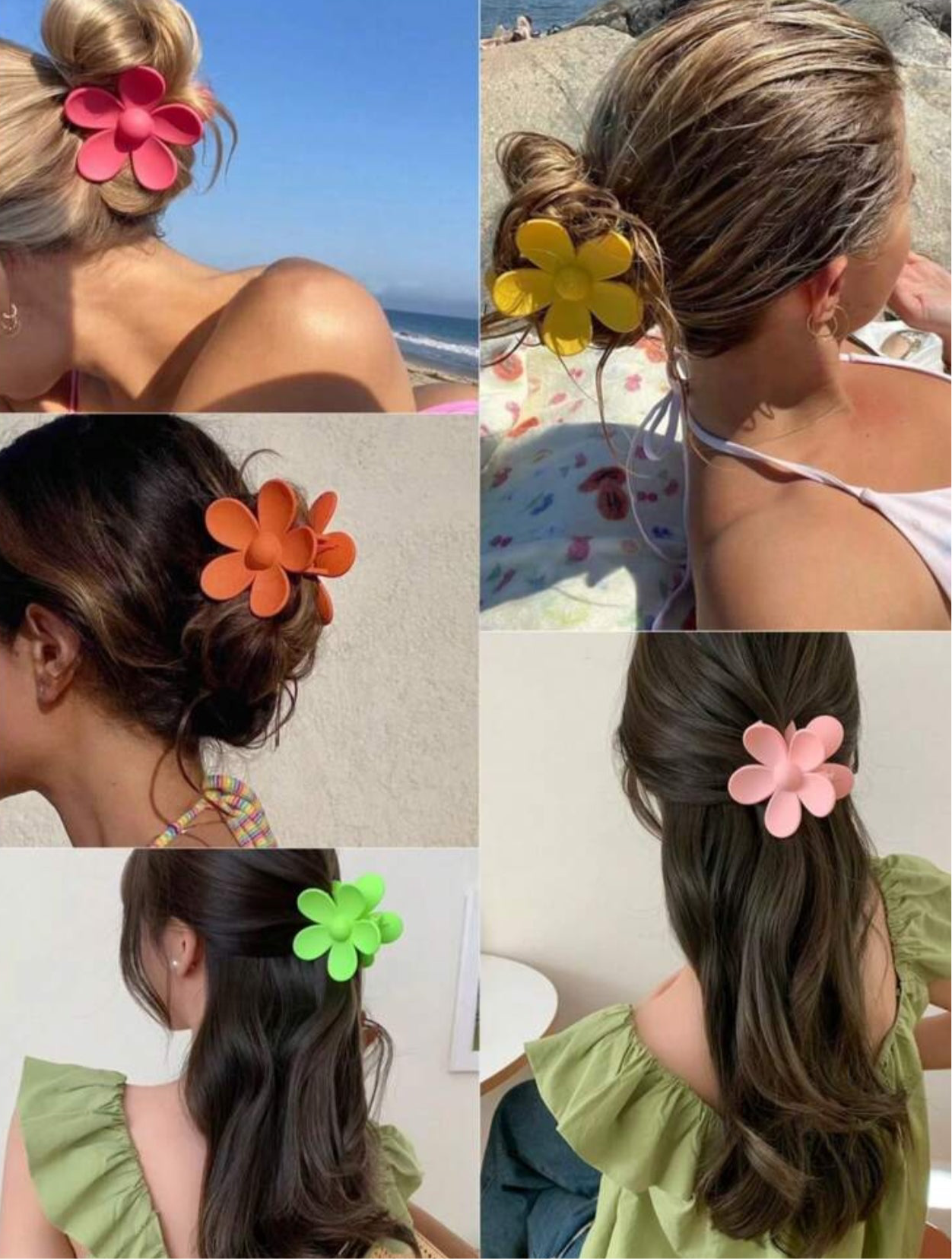 Yellow Bloom Flower Claw Clip