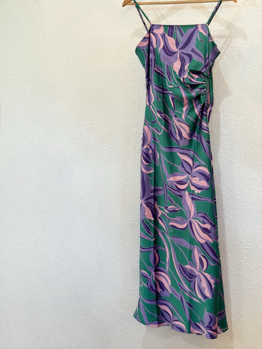 House of Harlow 1960 Satin Floral Maxi Dress – XS