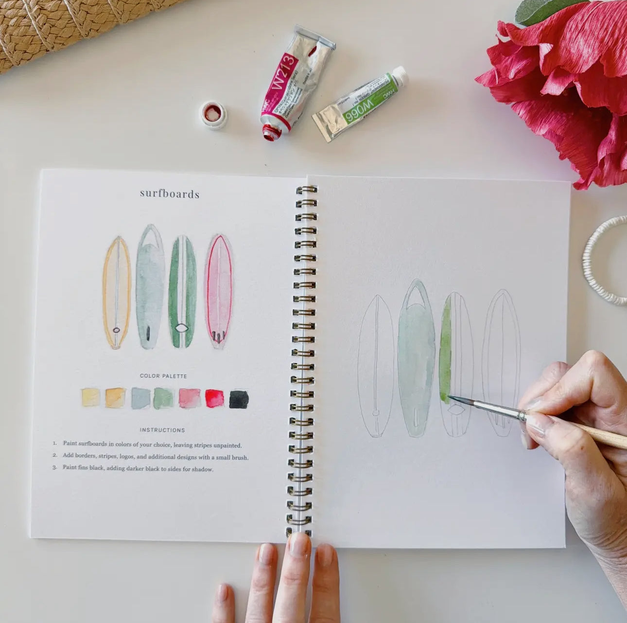 Tropical Watercolor Workbook by Emily Lex Studio