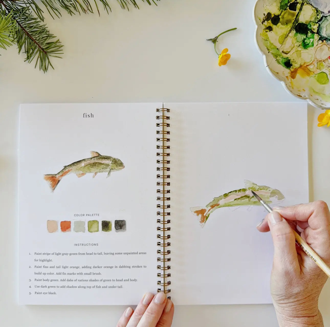 Camping Watercolor Workbook by Emily Lex Studio