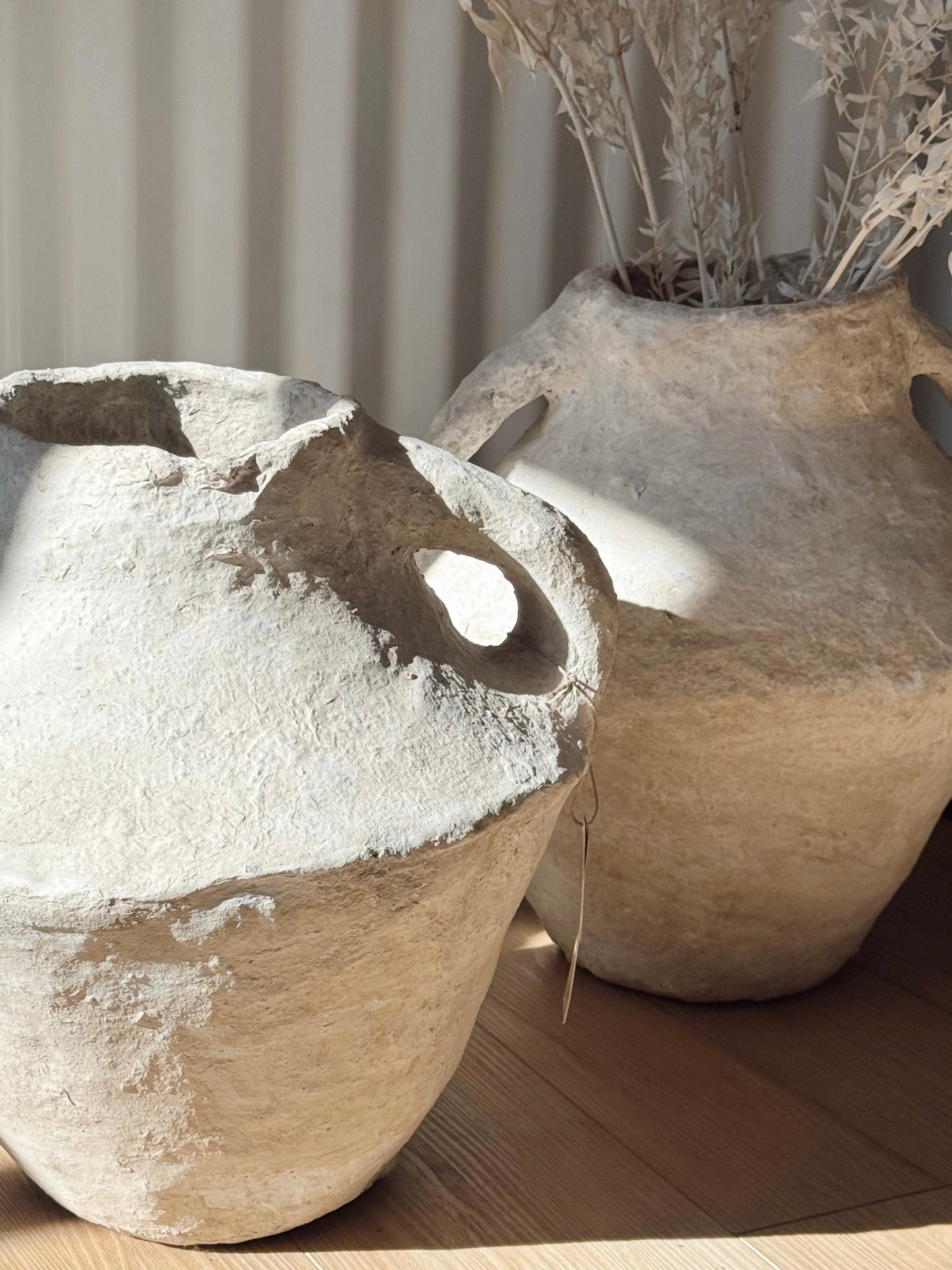 Handcrafted Paper Mâché Vase
15” Round | 14.5” Tall