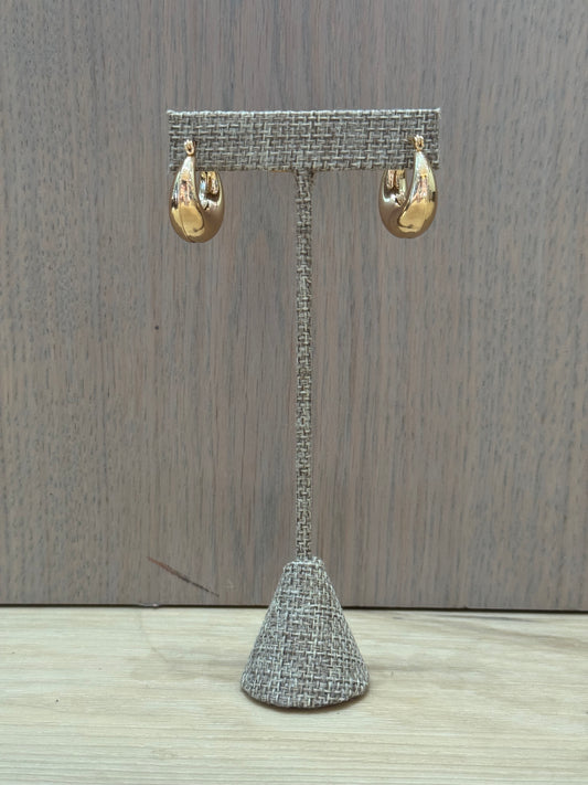 Molten Gold Teardrop Hoops – 14k Gold Plated