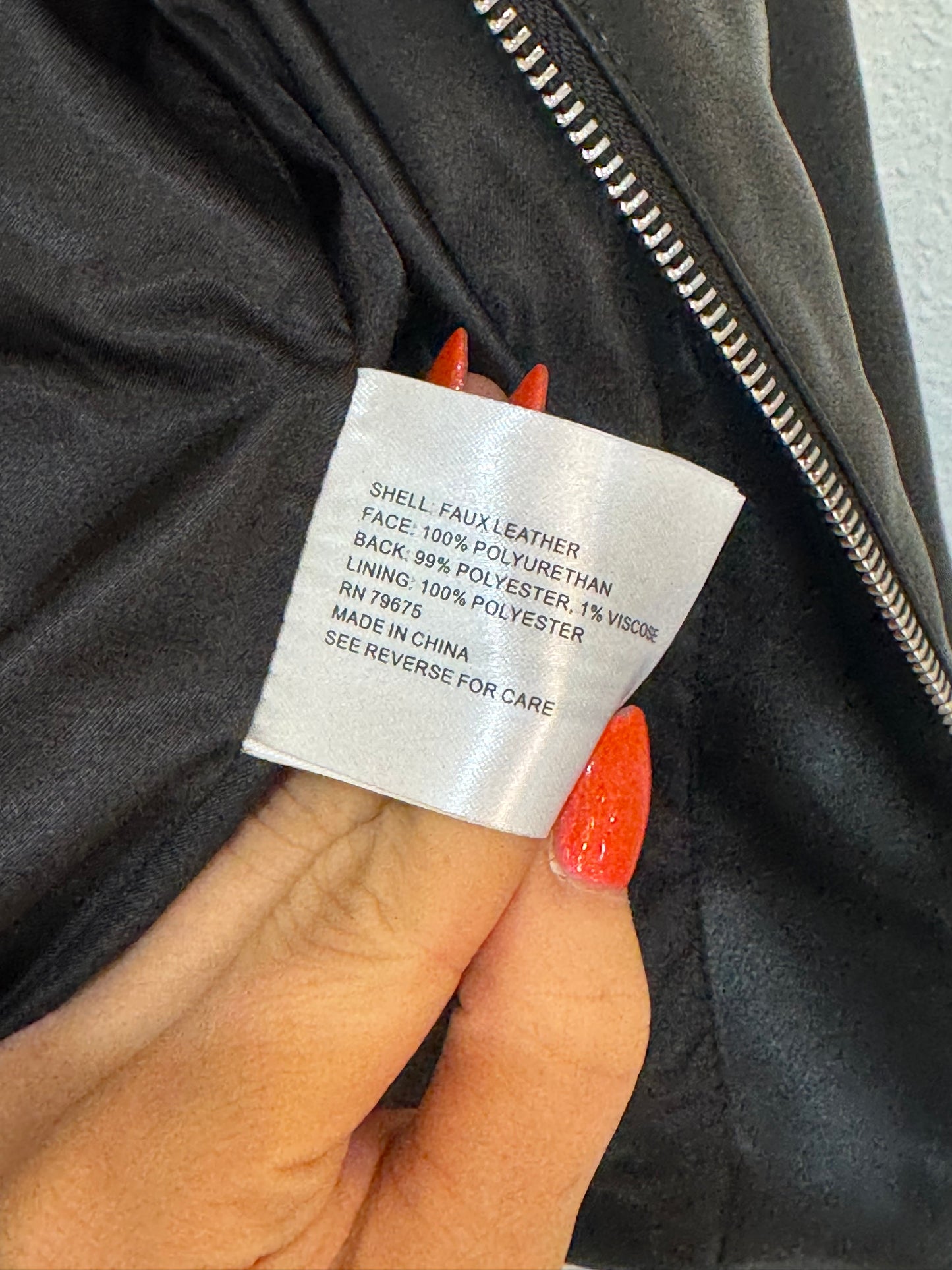 Michael Kors Vegan Leather Moto Jacket — Size M