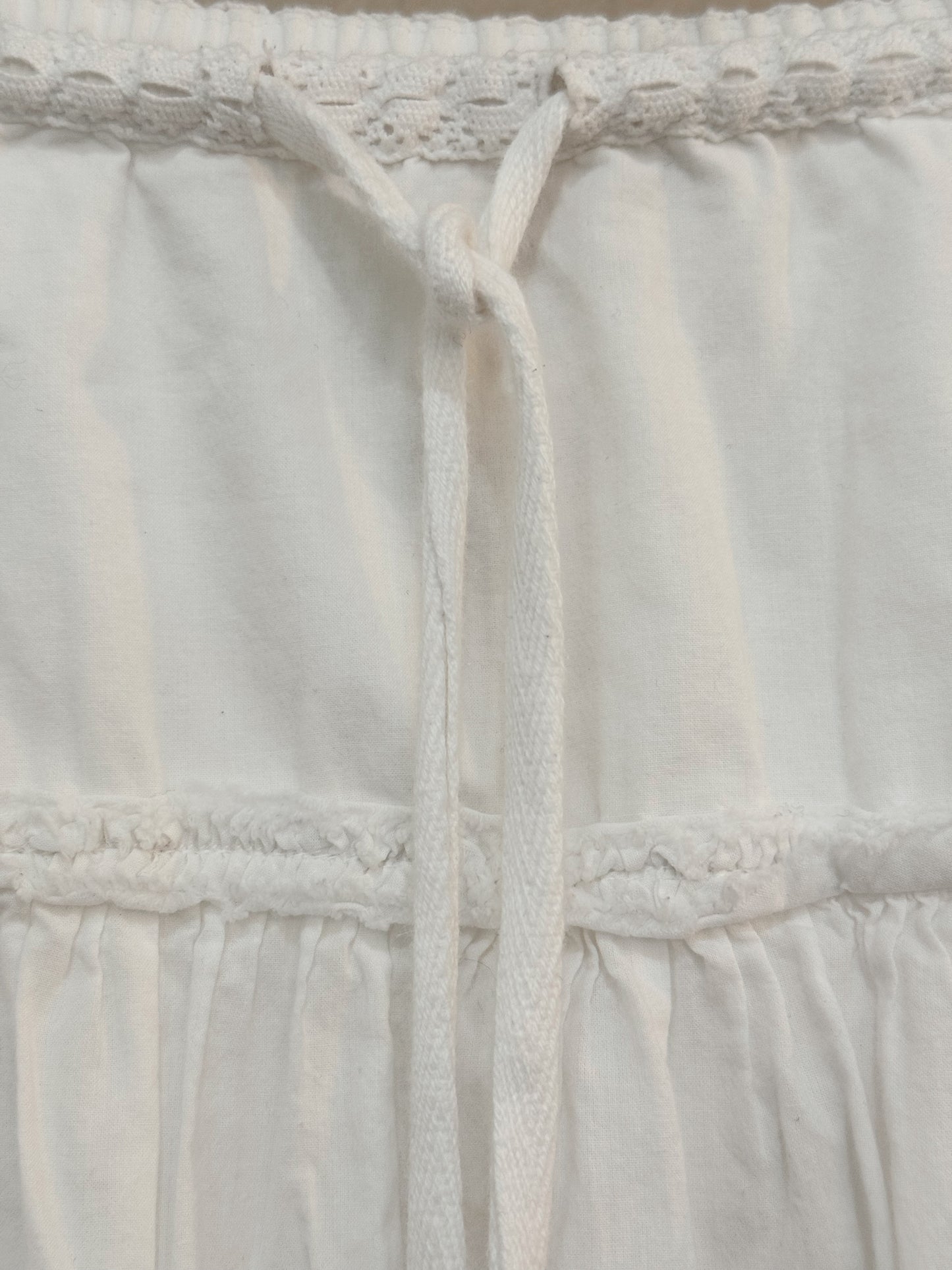 Abercrombie & Fitch White Boho Cotton Mini Skirt – Size Small