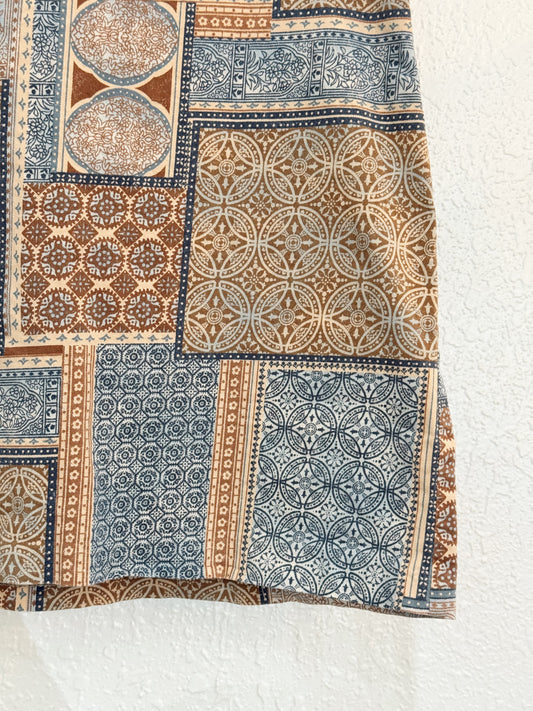 Boho Patchwork Mini Skirt - From the Hip - Size 10