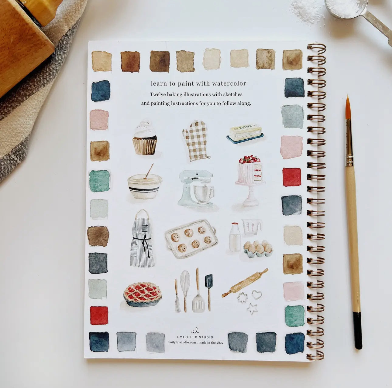 Baking Watercolor Workbook by Emily Lex Studio