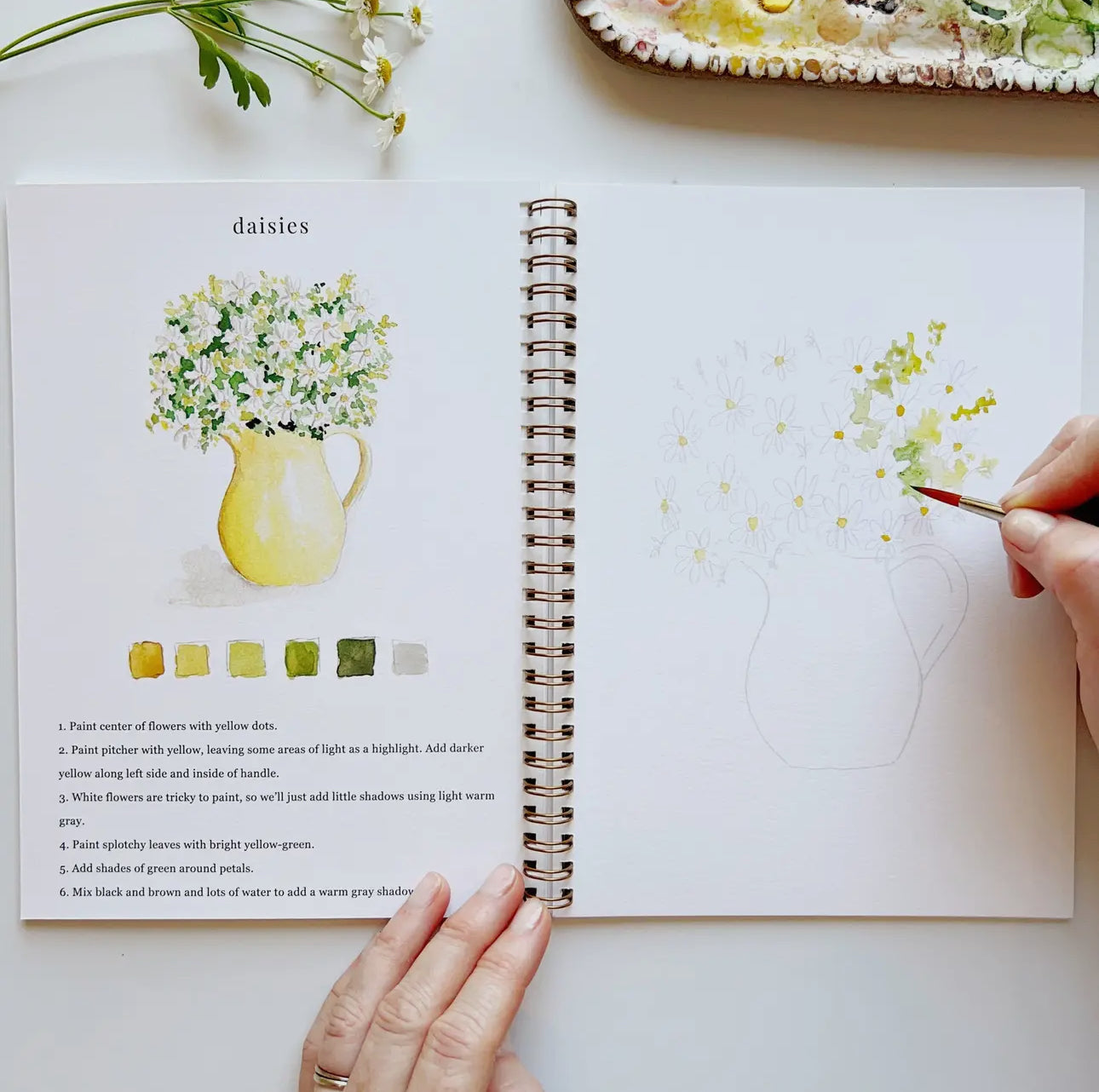 Flowers Watercolor Workbook by Emily Lex Studio