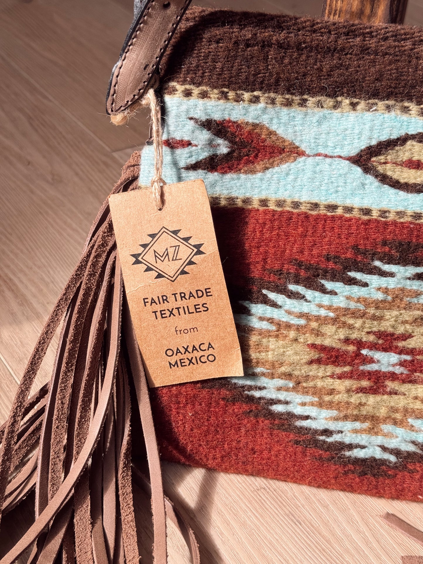 MZ Zapotec Fringe Crossbody – Coloration Pattern