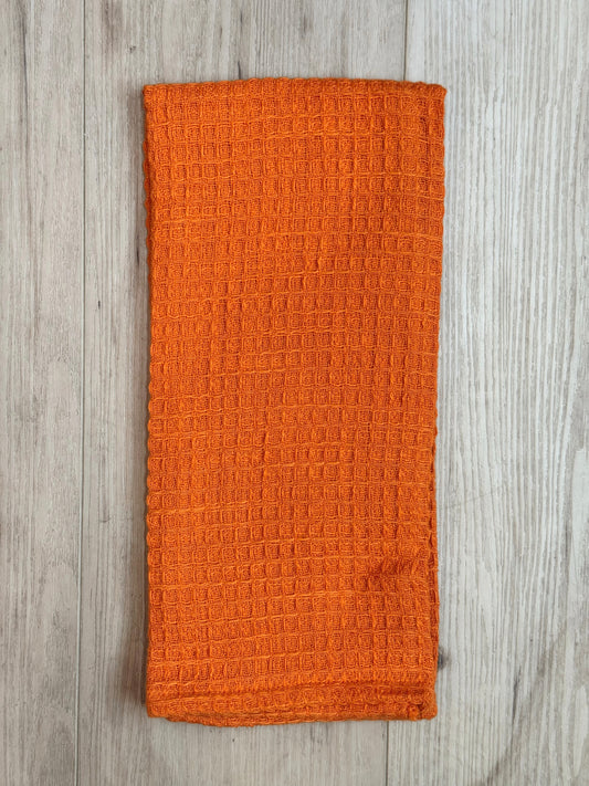 Pumpkin Spice Waffle Weave Cotton Tea Towel