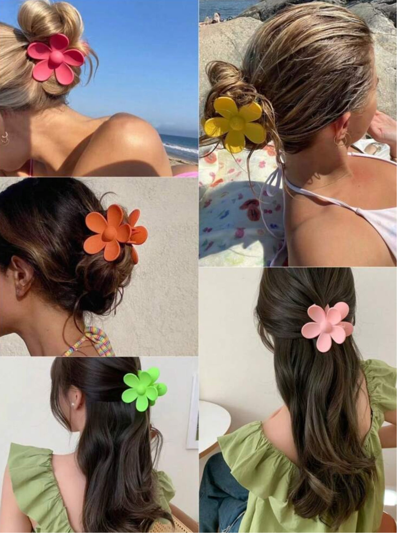 Ivory Bloom Flower Claw Clip