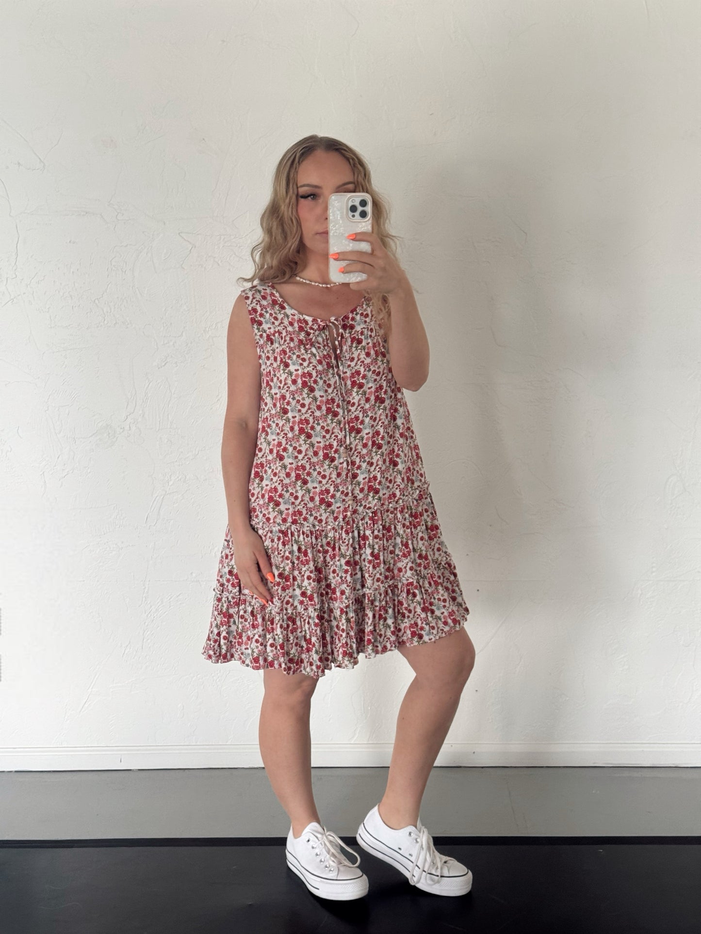 Blush Bloom Bow Dress | Easel (Size L) Pre-loved