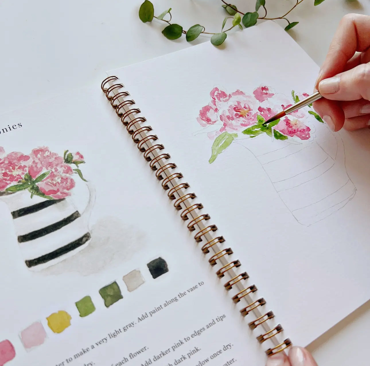 Bouquets Watercolor Workbook by Emily Lex Studio