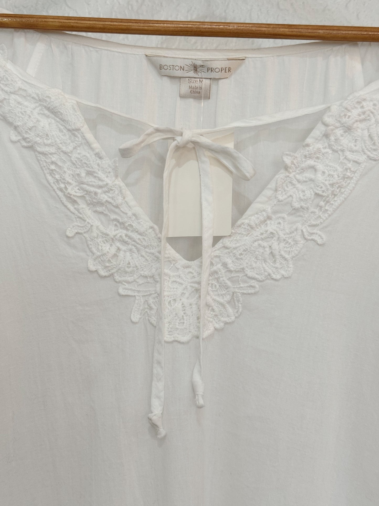 Boston Proper Ivory Lace Boho Tunic – Size M