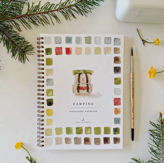 Camping Watercolor Workbook by Emily Lex Studio